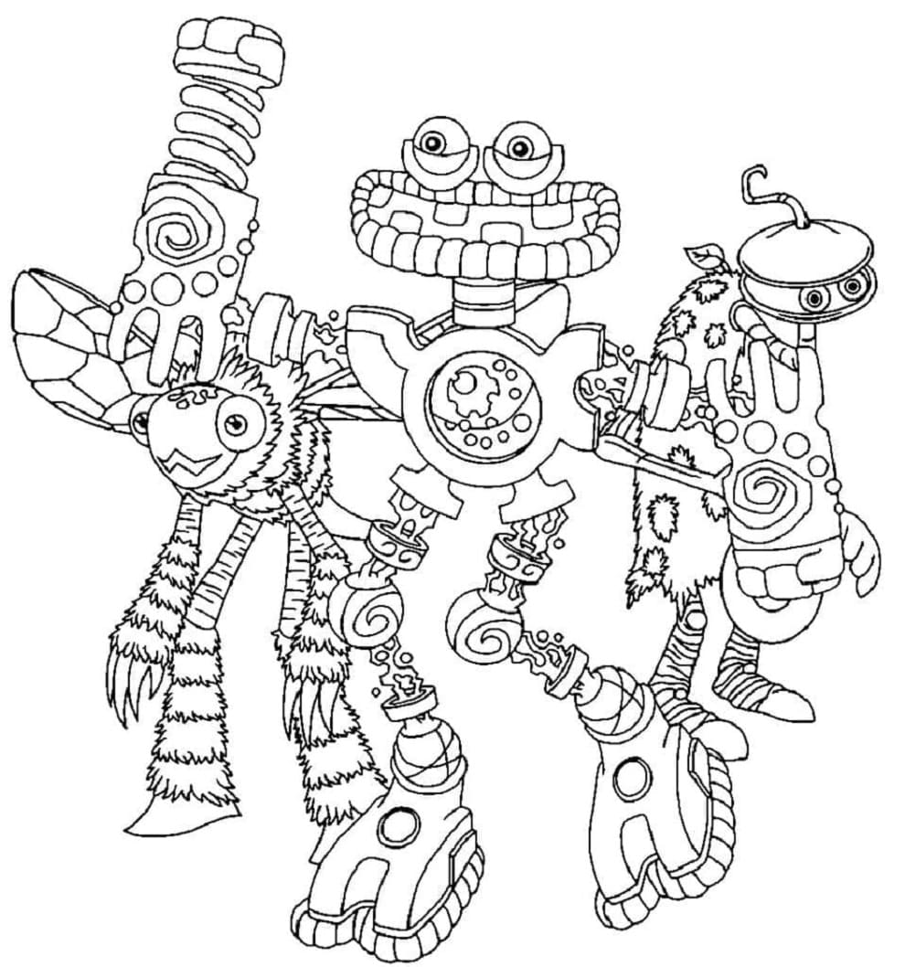 Printable Wubbox and Friends Coloring Page
