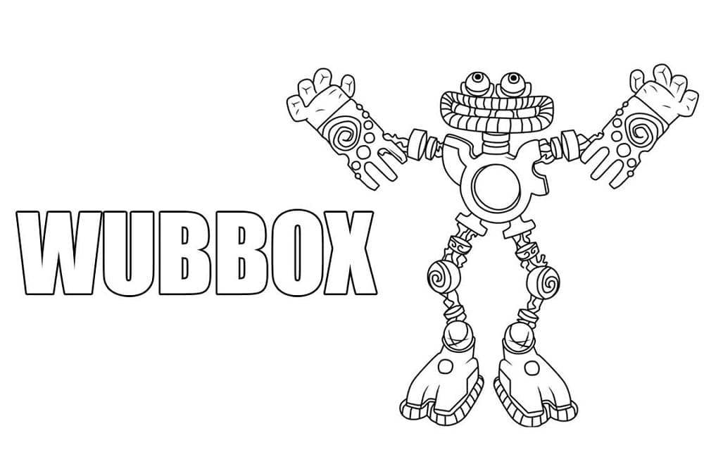 Printable Wubbox from My Singing Monsters Coloring Page
