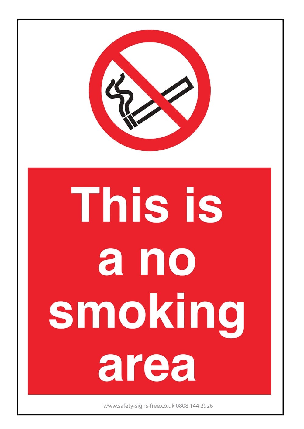 This Is A No Smoking Area Sign