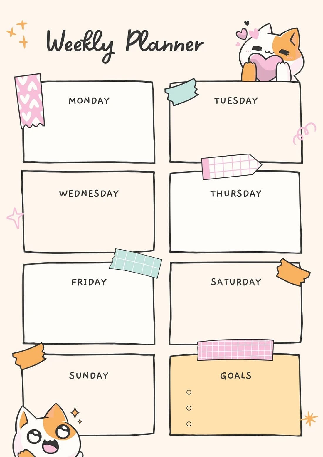 Weekly Schedule Template Image