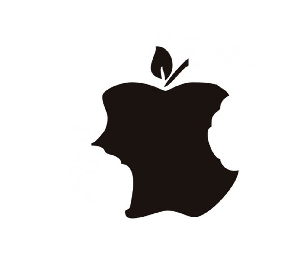 Bitten Apple Stencil