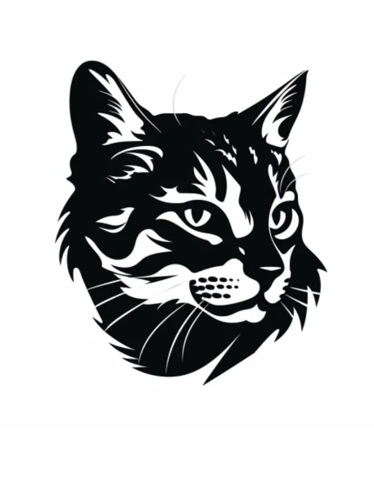 Cute Cat Stencil Printable