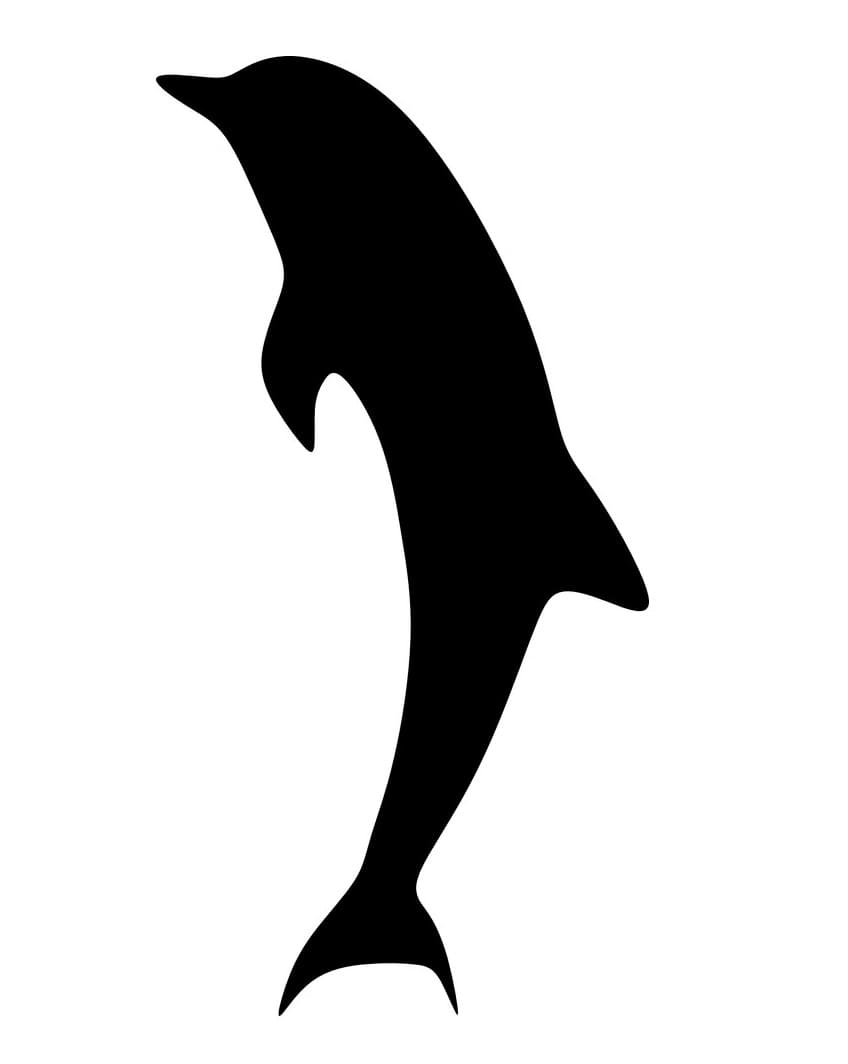 Cute Dolphin stencil