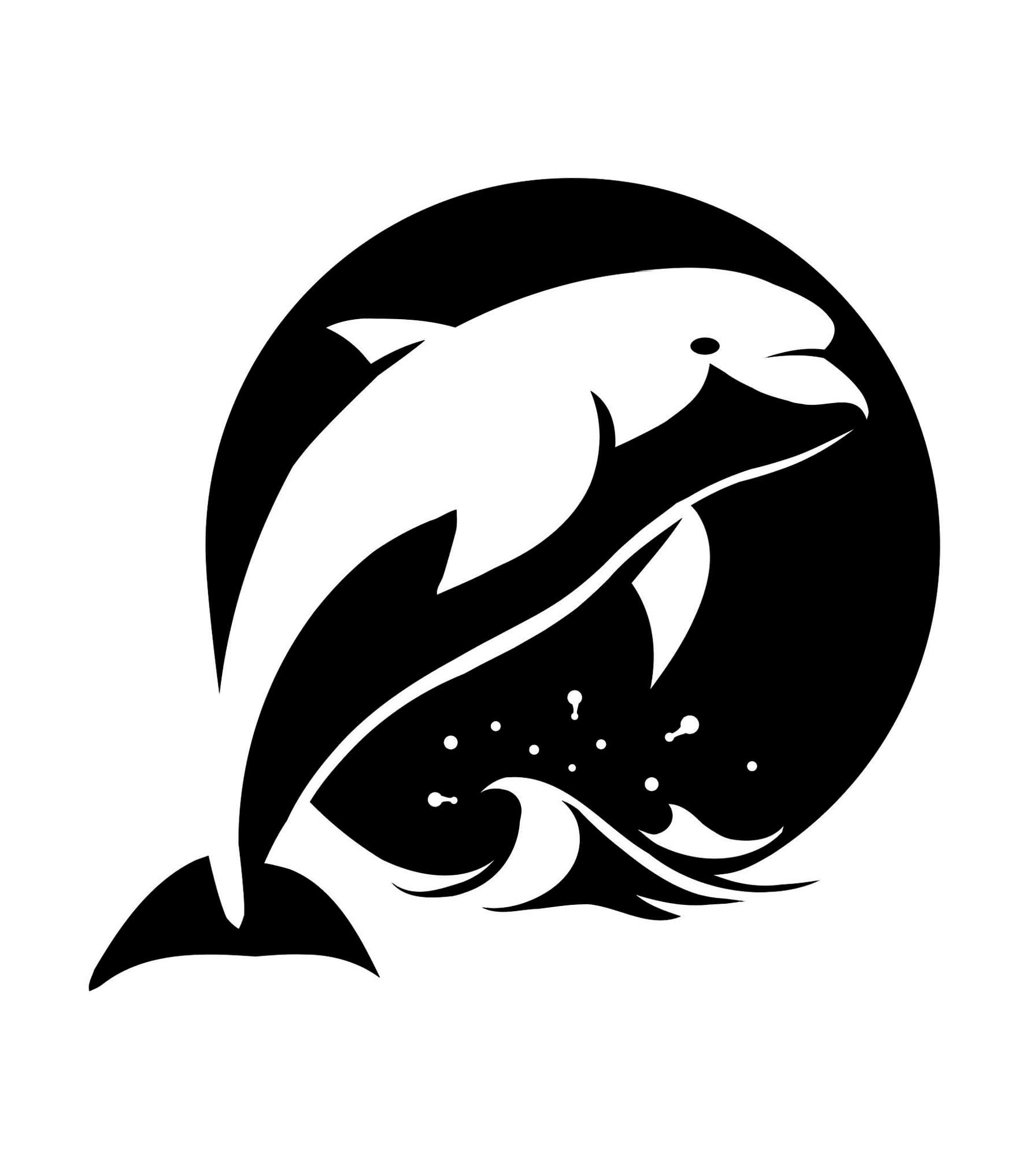 Dolphin stencil Images