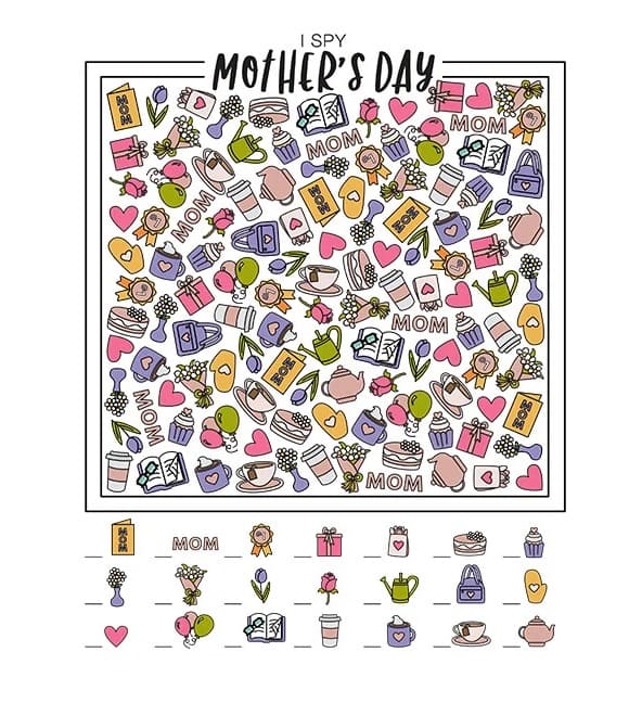 Download Printable Mother’s Day I Spy Image