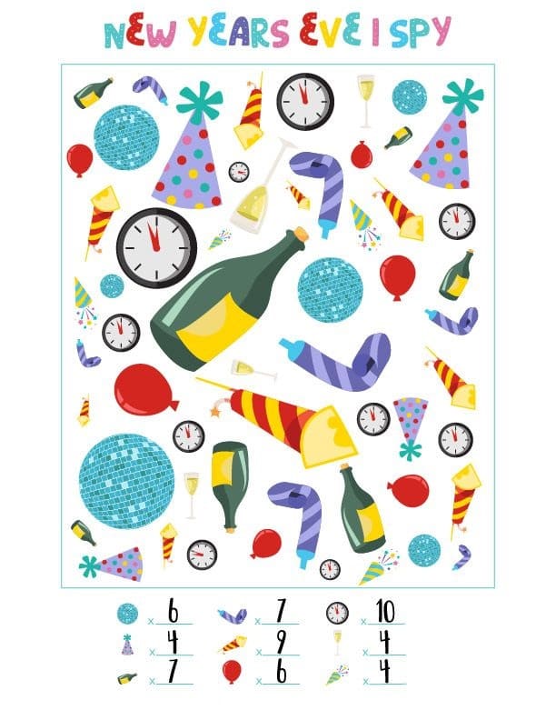 Download Printable New Years I Spy Free
