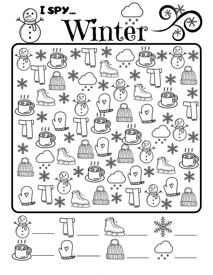 Download Printable Winter I Spy Image