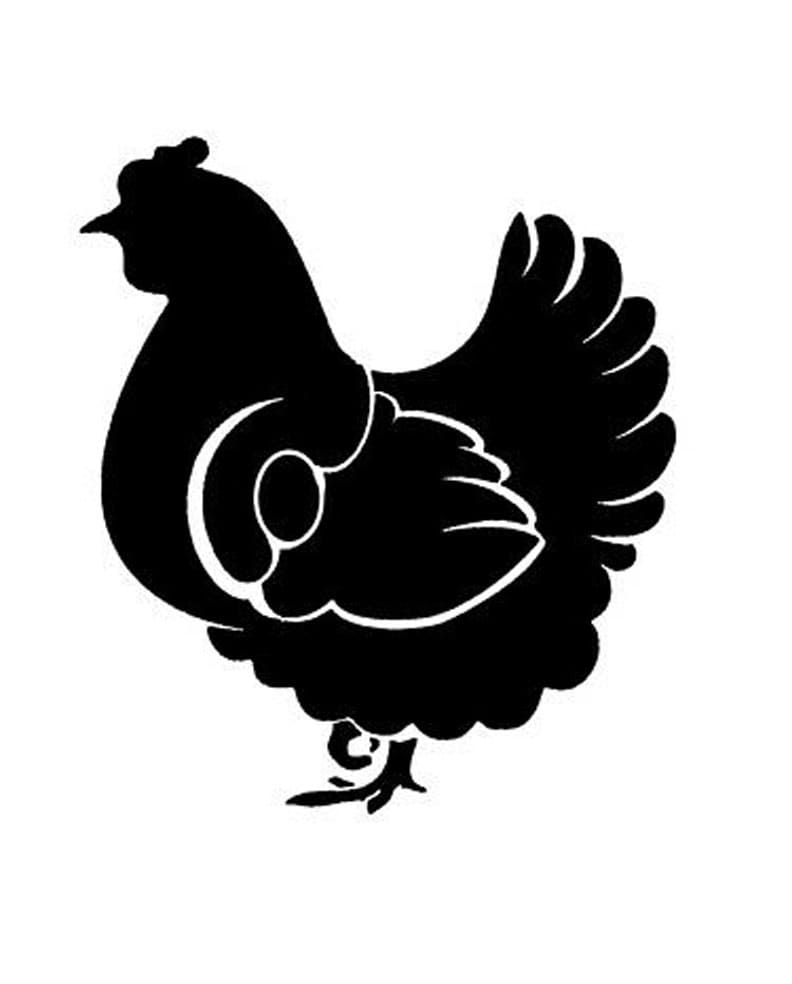 Free Image of Chicken Stencil