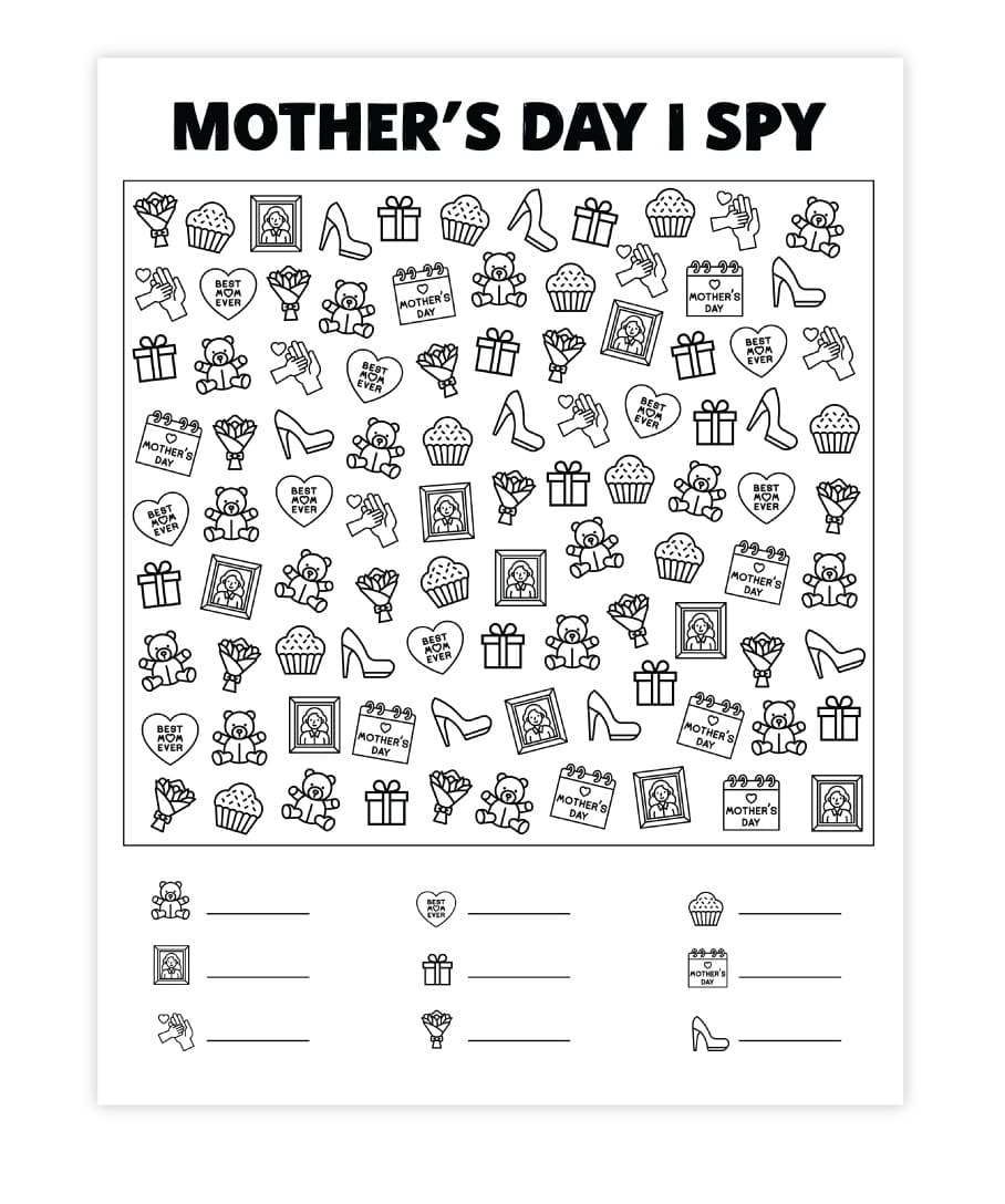 Free Printable Mother’s Day I Spy