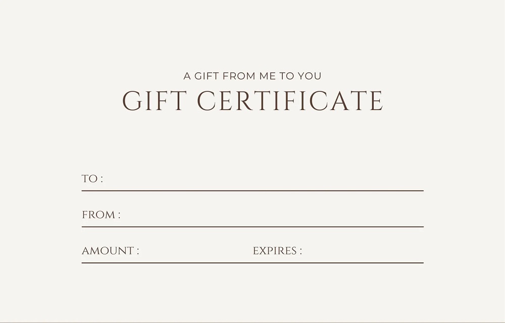 Gift Card Basic Template Free