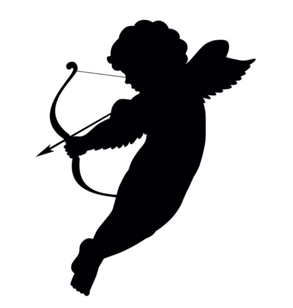 Little Angel Stencil Shoots an arrow