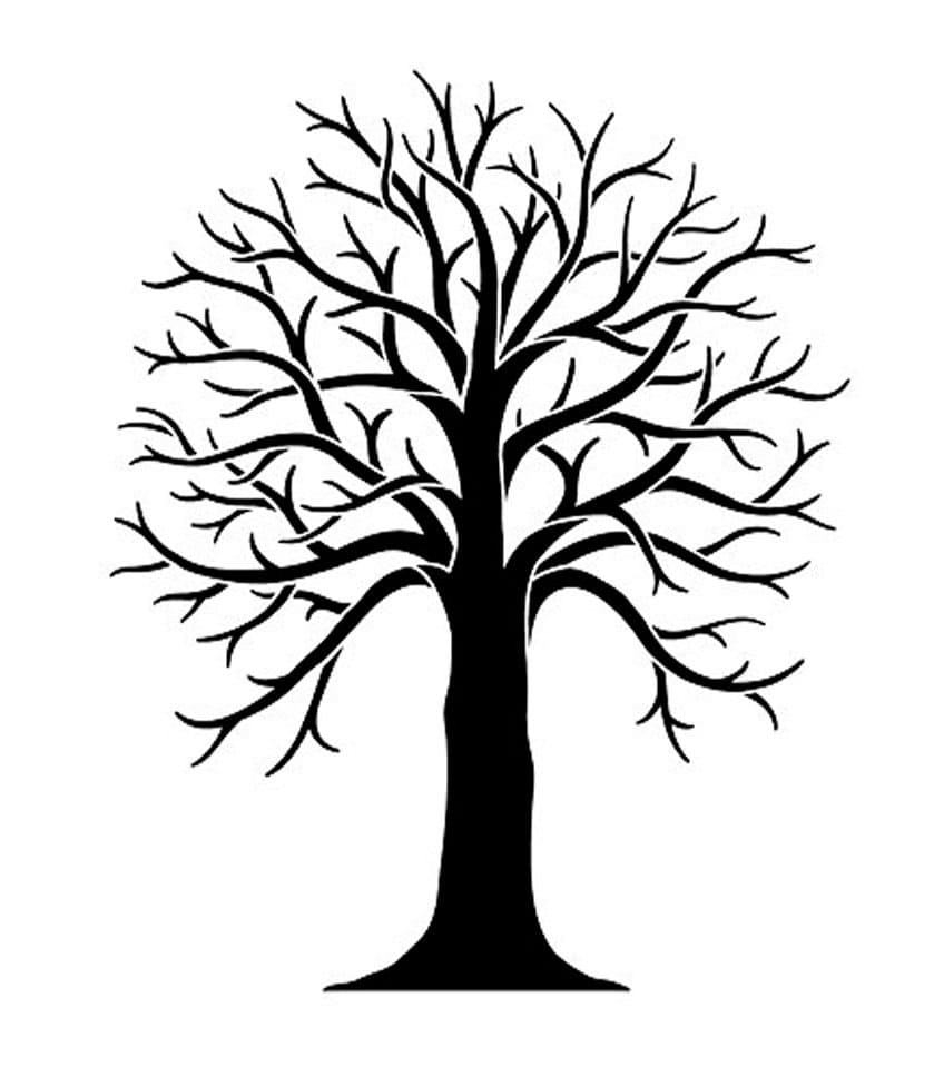 Patterned Tree Stencil