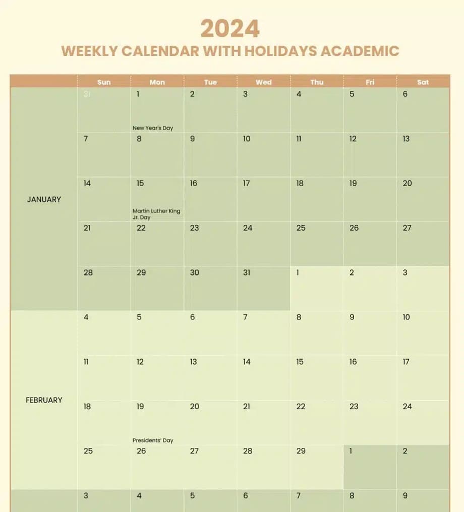 Printable Basic Calendar Template For Free