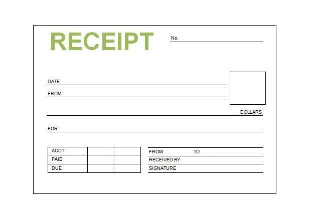 Printable Basic Receipt Template For Free