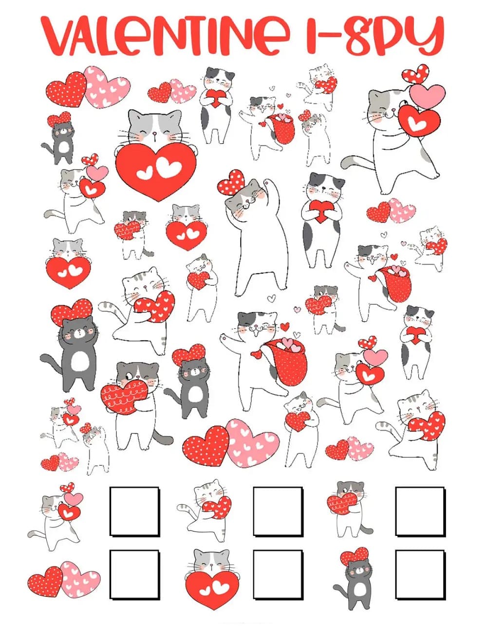 Printable Basic Valentine I Spy