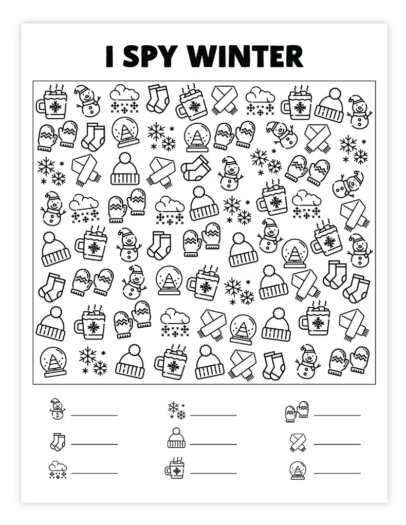 Printable Basic Winter I Spy