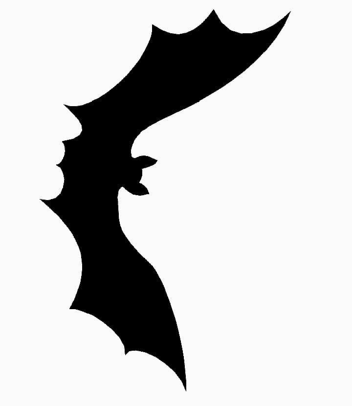 Printable Bat Wing Stencil