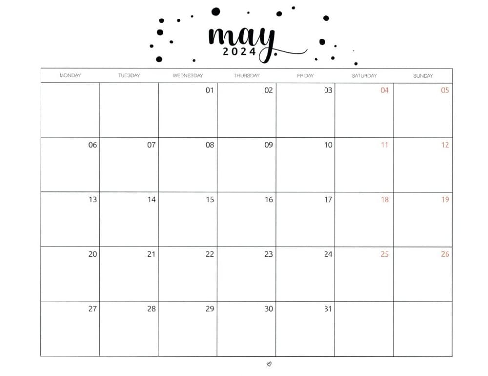 Printable Calendar Template Images