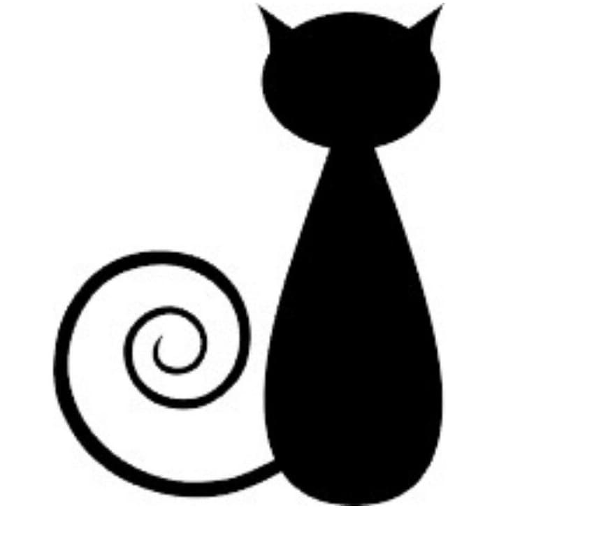 Printable Cat Stencil For Kids