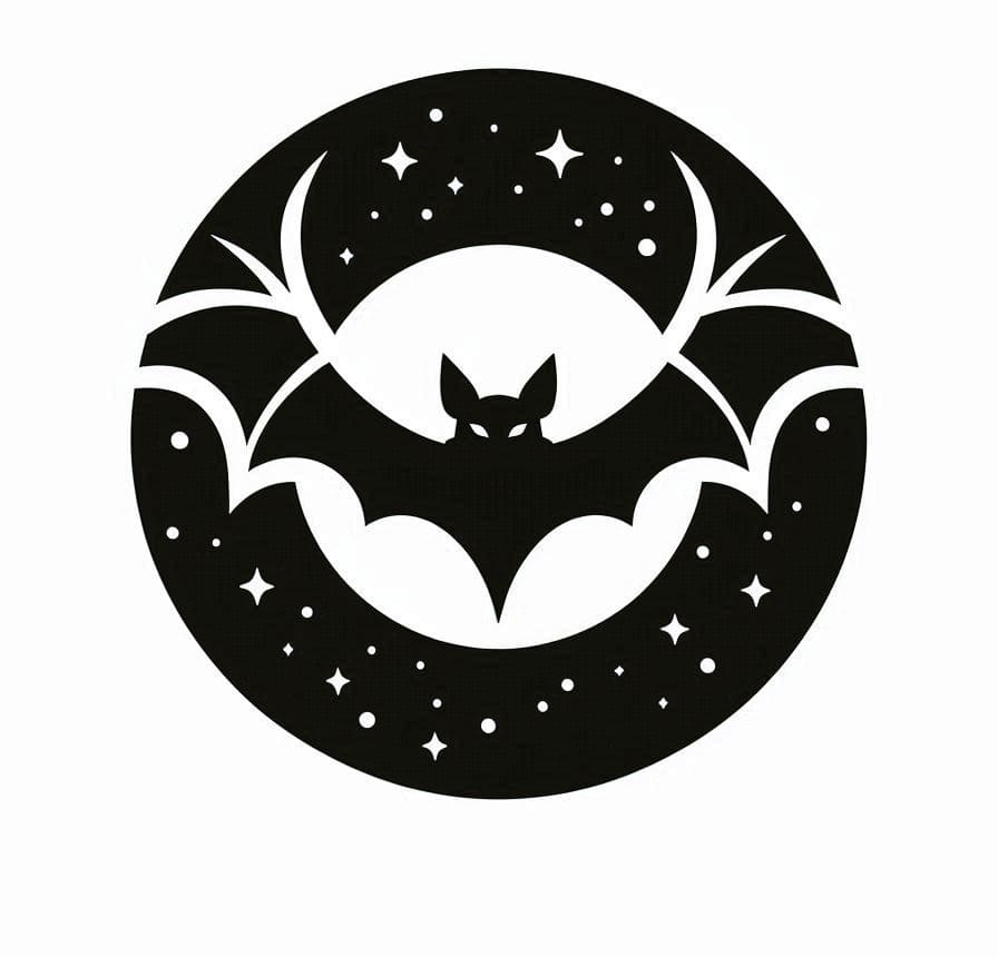 Printable Christmas Bat Stencil