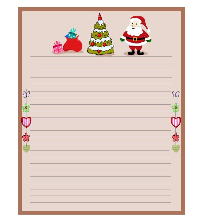 Printable Christmas List Template Free Picture