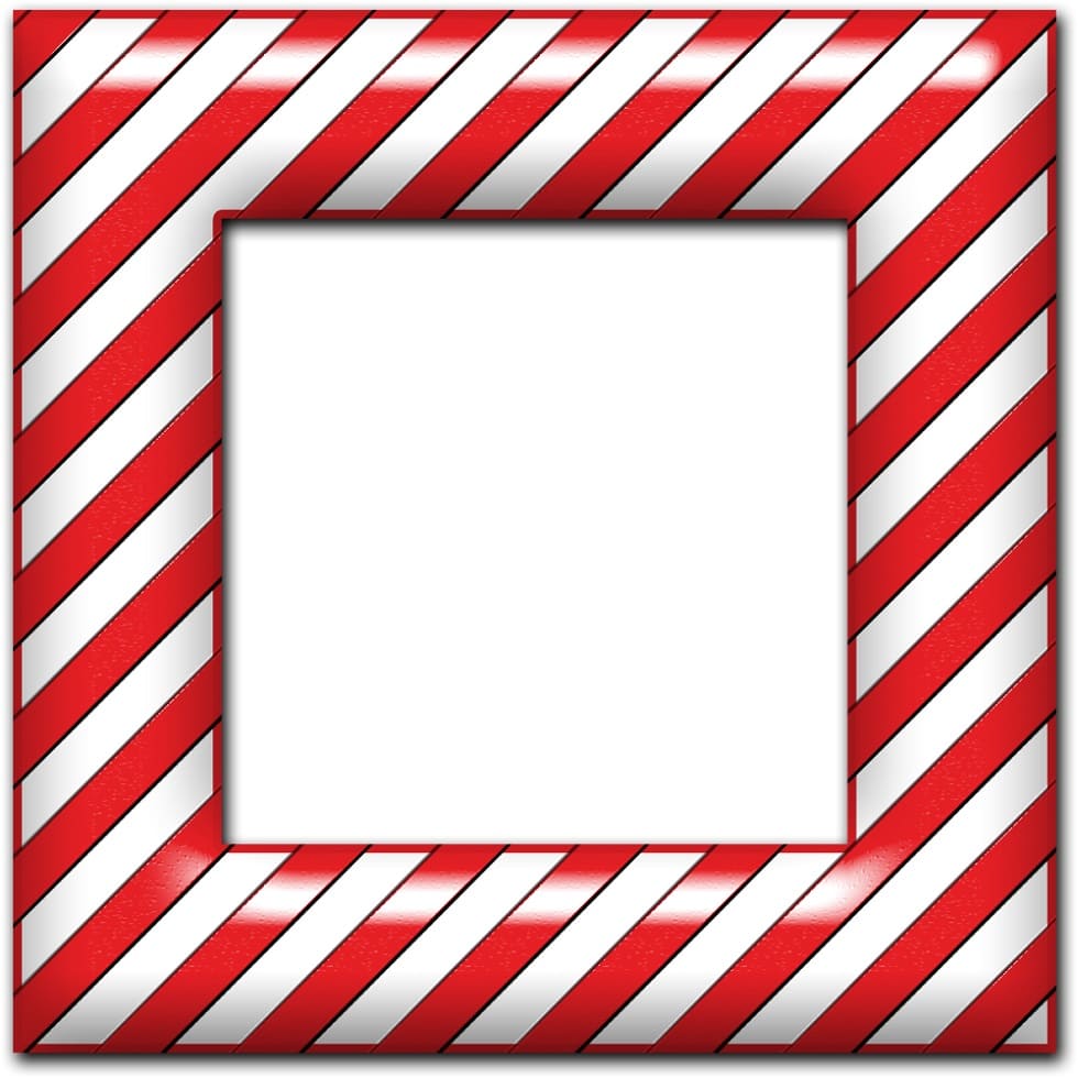 Printable Classic Candy Cane Border