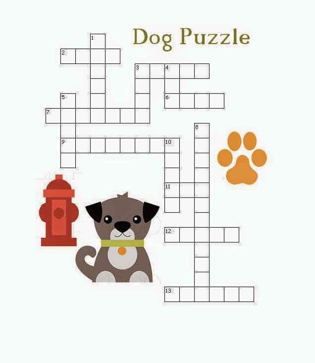 Printable Dog Crossword Puzzle Photos