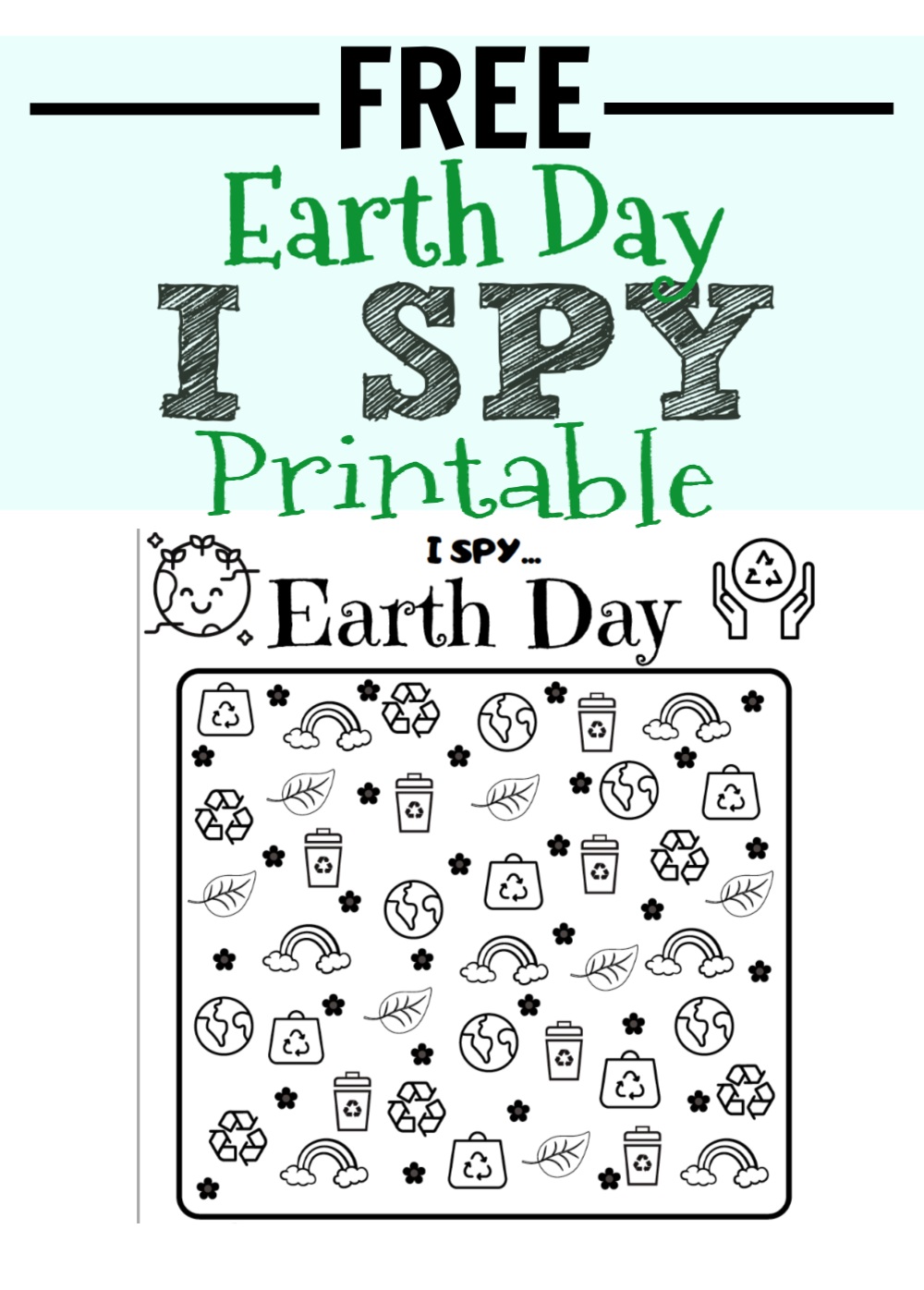 Printable Earth Day I Spy Download