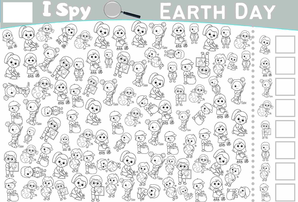 Printable Earth Day I Spy Free Image