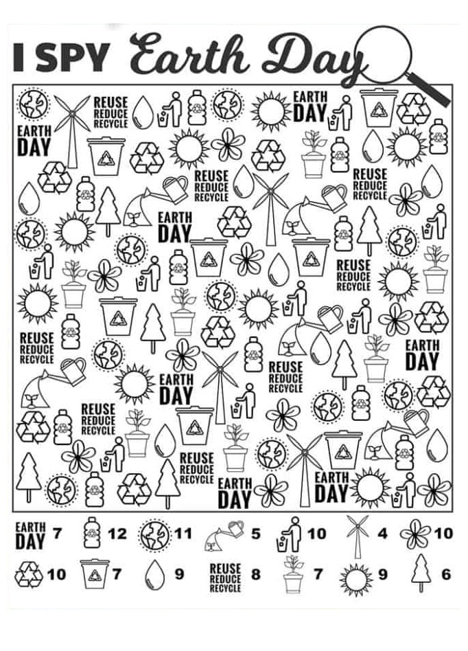 Printable Earth Day I Spy Free Images