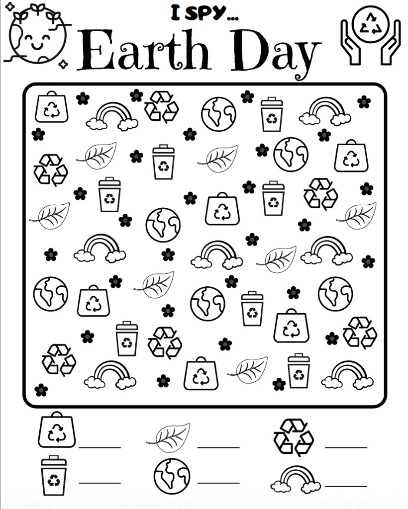 Printable Earth Day I Spy Picture