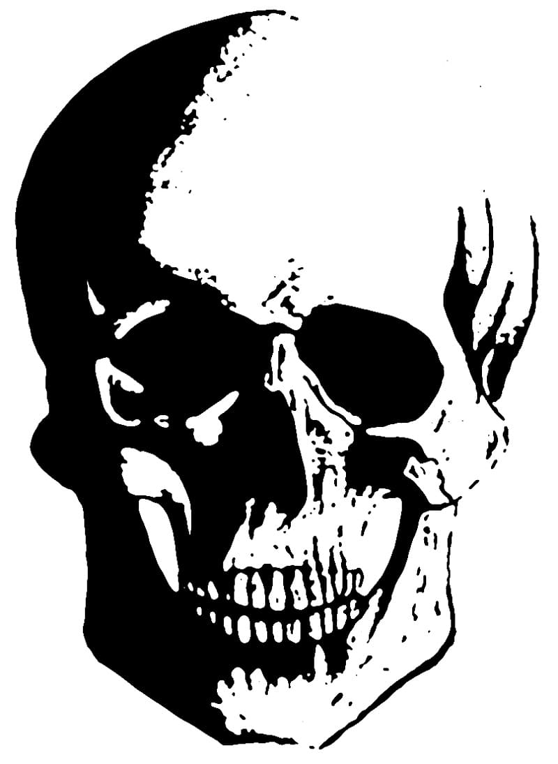Printable Easy Skull Stencil