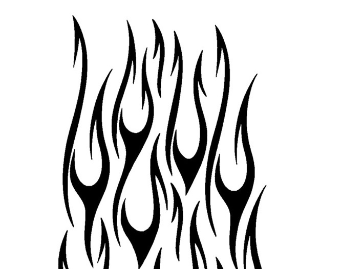 Printable Flame Stencil Download Free For Kids