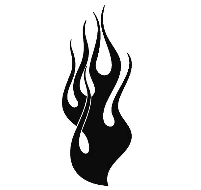 Printable Flame Stencil Download