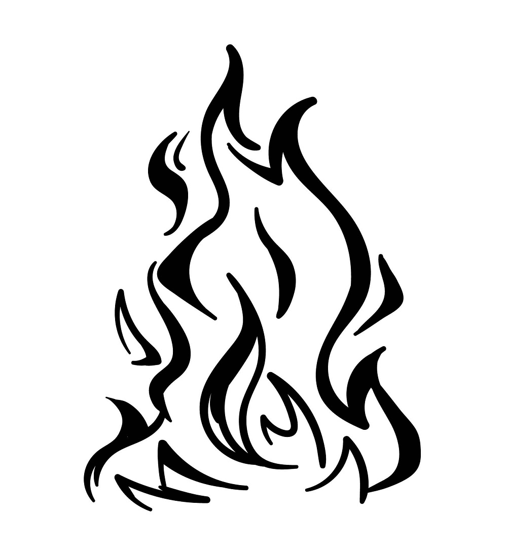 Printable Flame Stencil For Kids