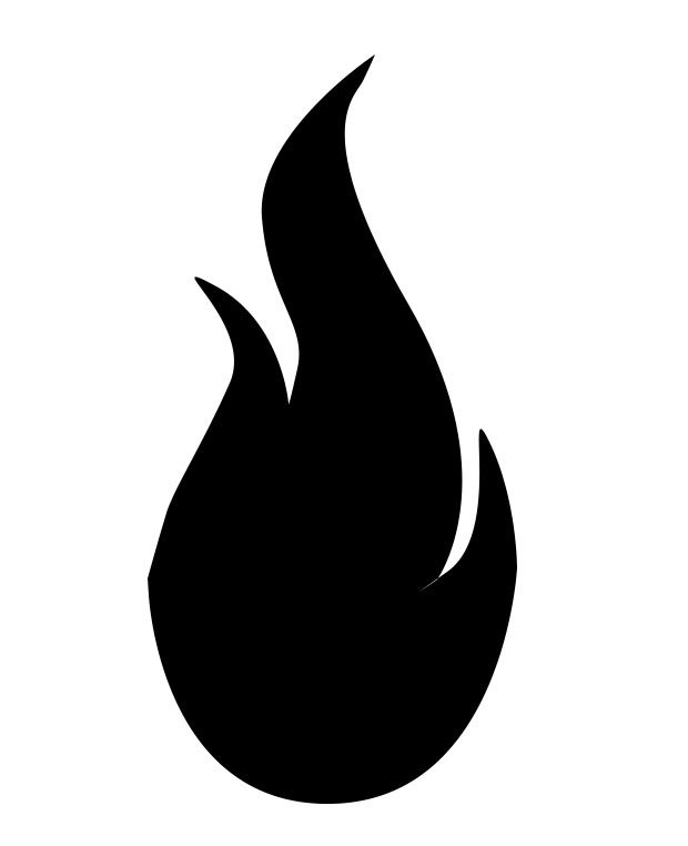 Printable Flame Stencil Free Picture