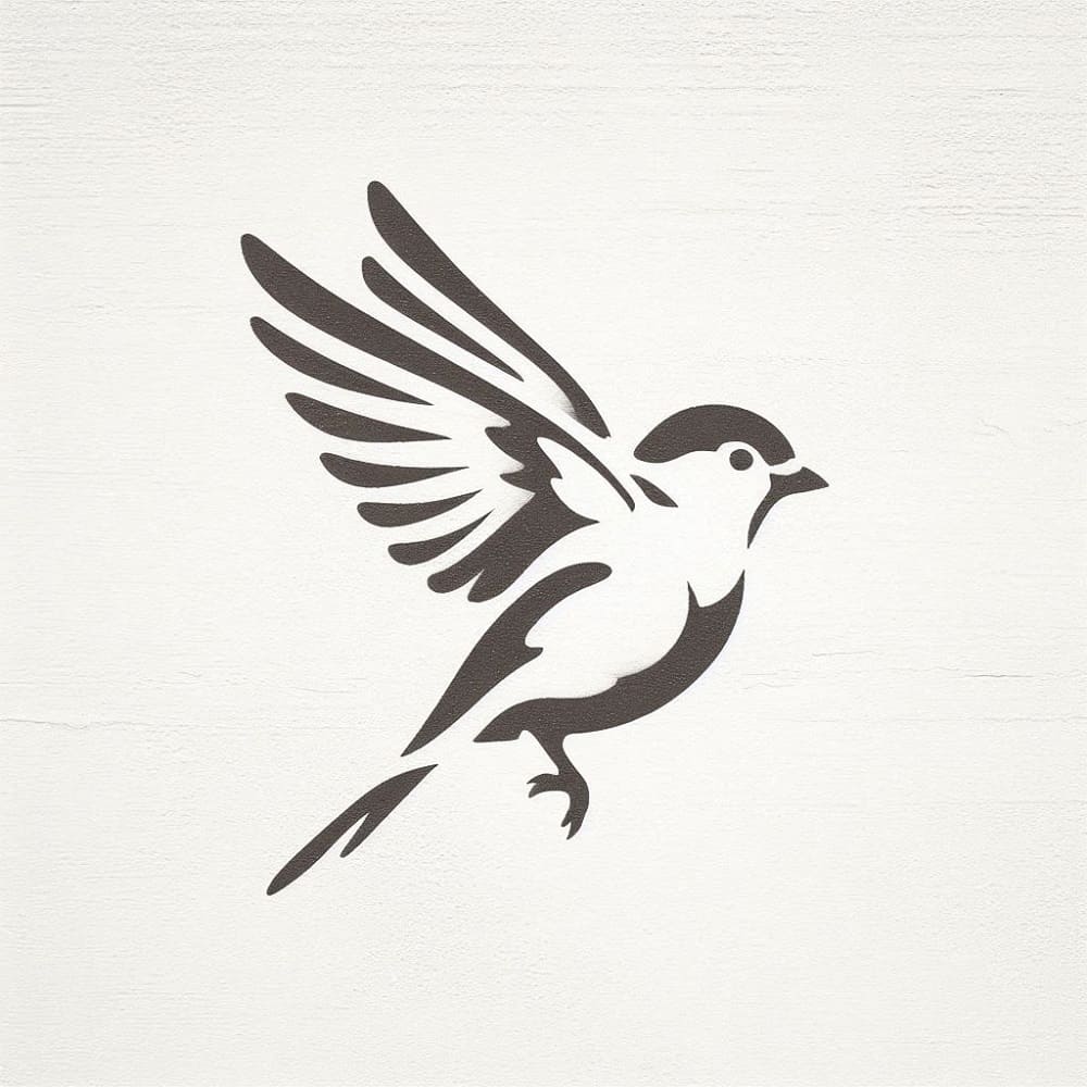 Printable Free Bird Stencil