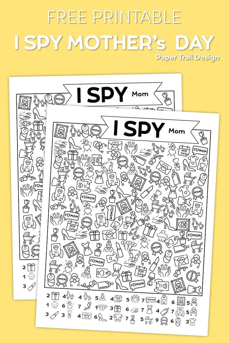 Printable Free Picture of Mother’s Day I Spy