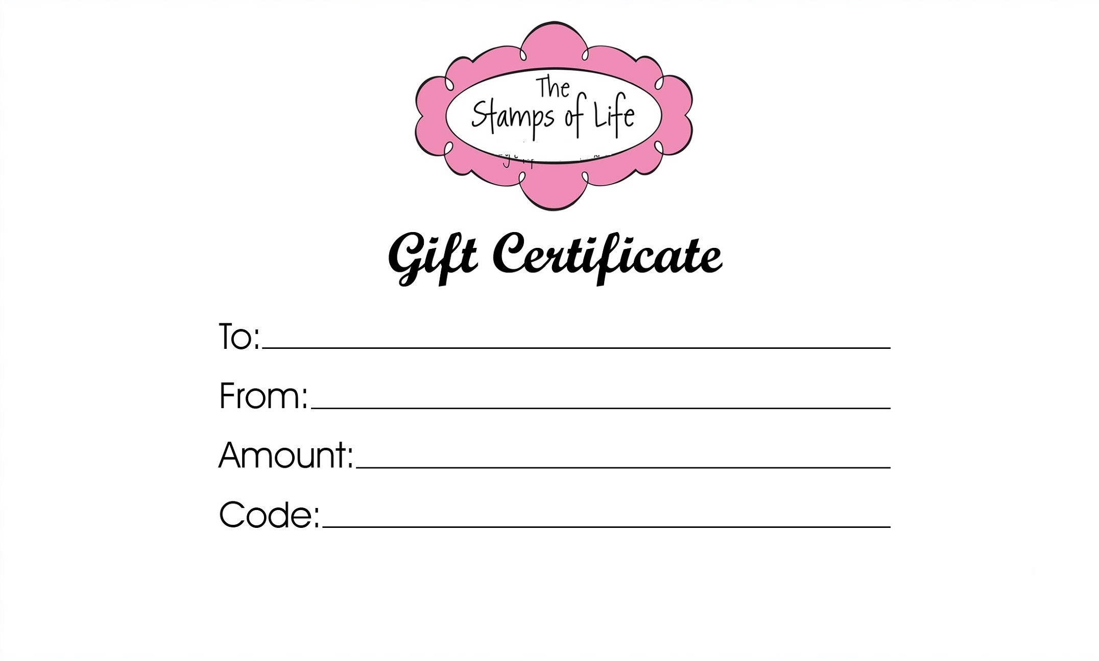 Printable Gift Card Template Basic