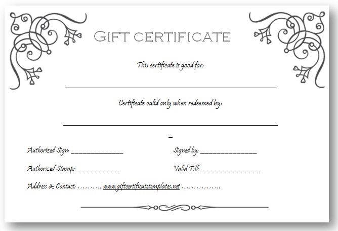Printable Gift Card Template Picture