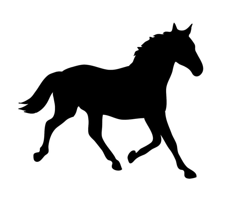 Printable Horse Outline Stencil
