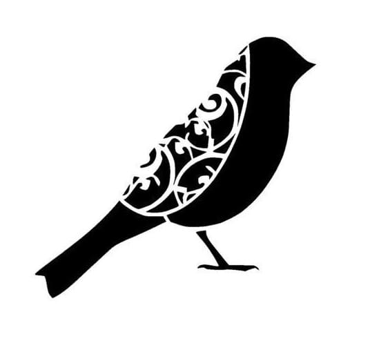 Printable Image of Bird Stencil