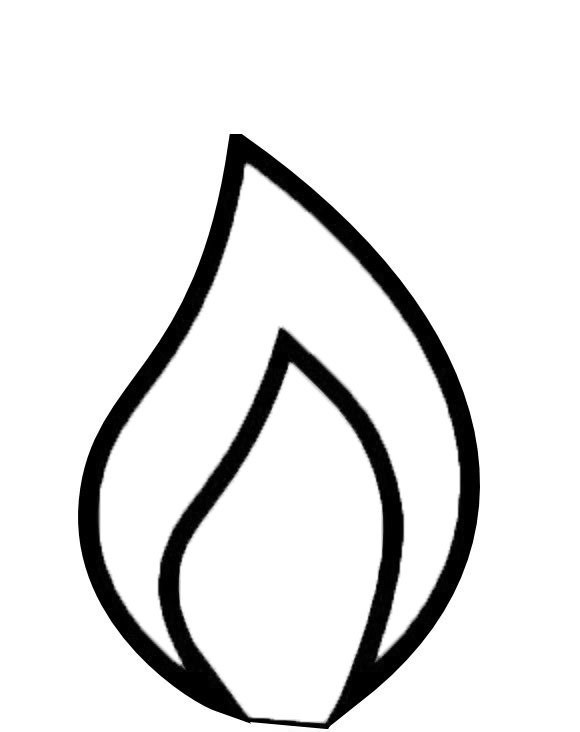 Printable Image of Flame Stencil