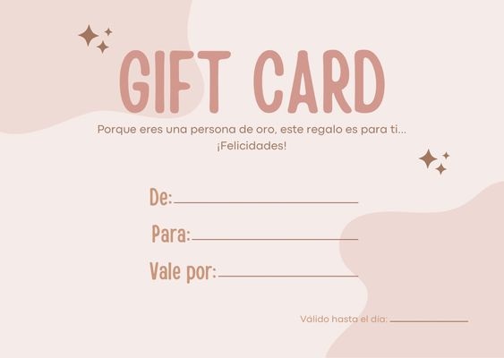 Printable Image of Gift Card Template