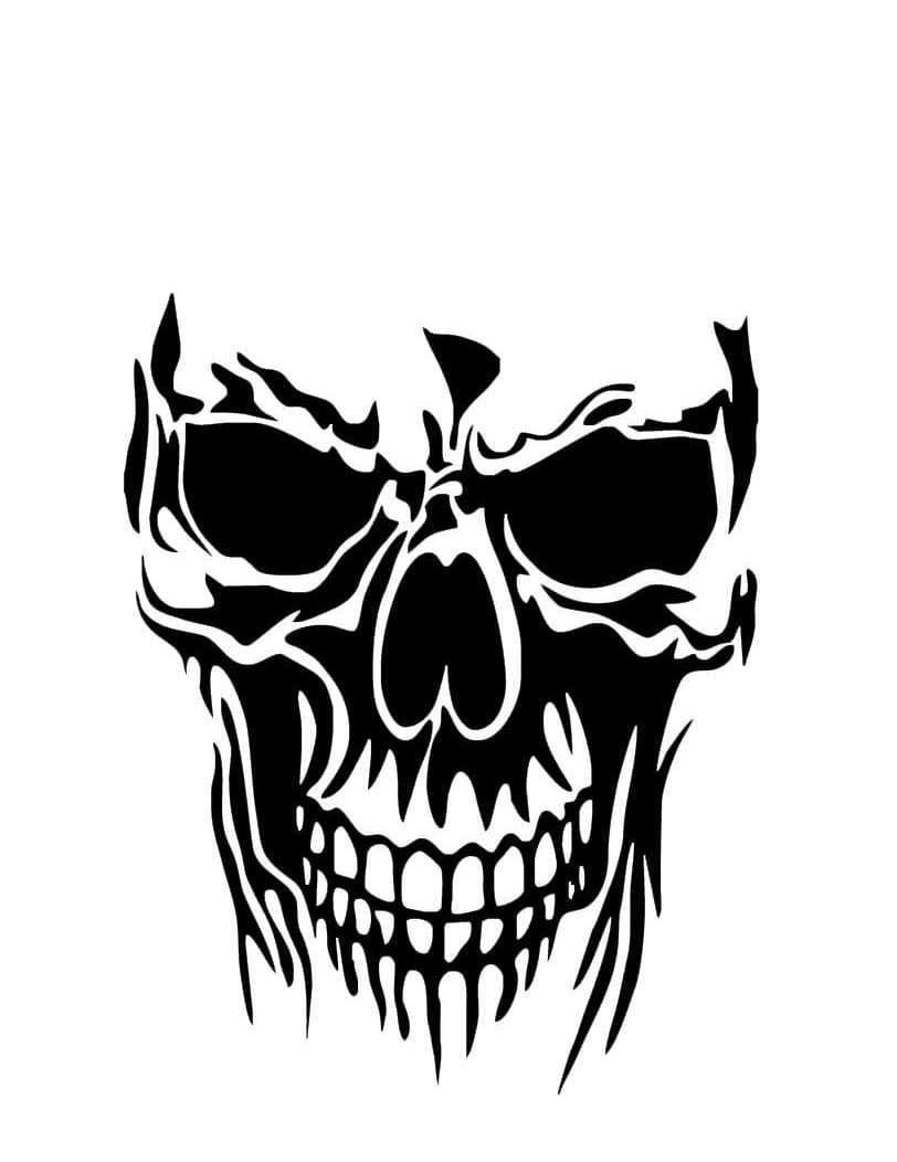 Printable Image of Skull Stencil