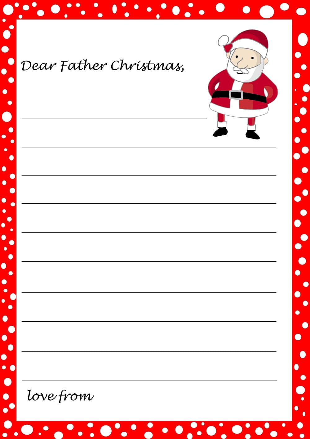 Printable Kids Christmas List Template