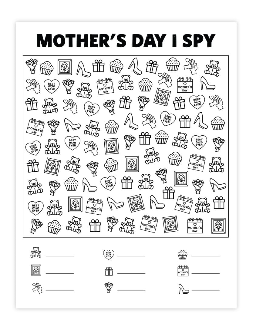 Printable Mother’s Day I Spy Basic