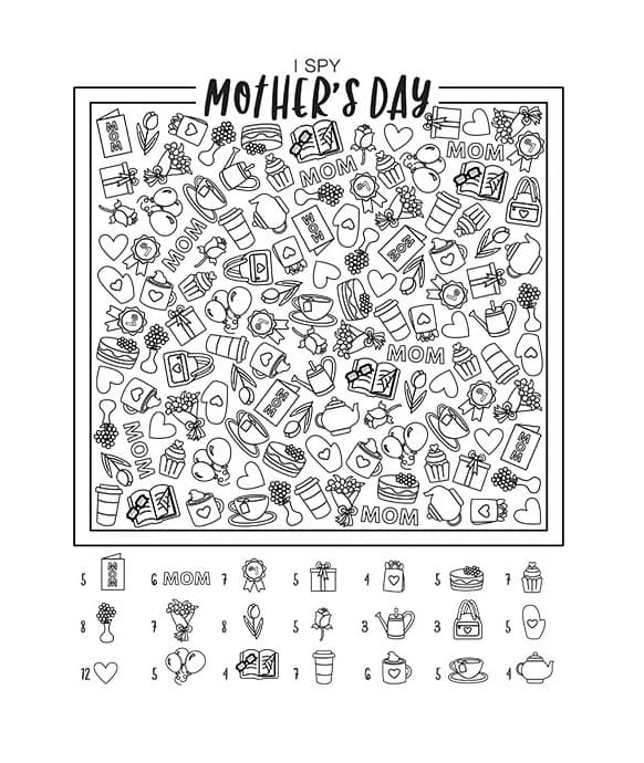 Printable Mother’s Day I Spy Download