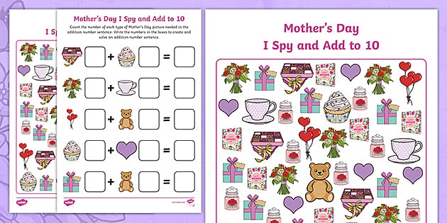 Printable Mother’s Day I Spy For Kid