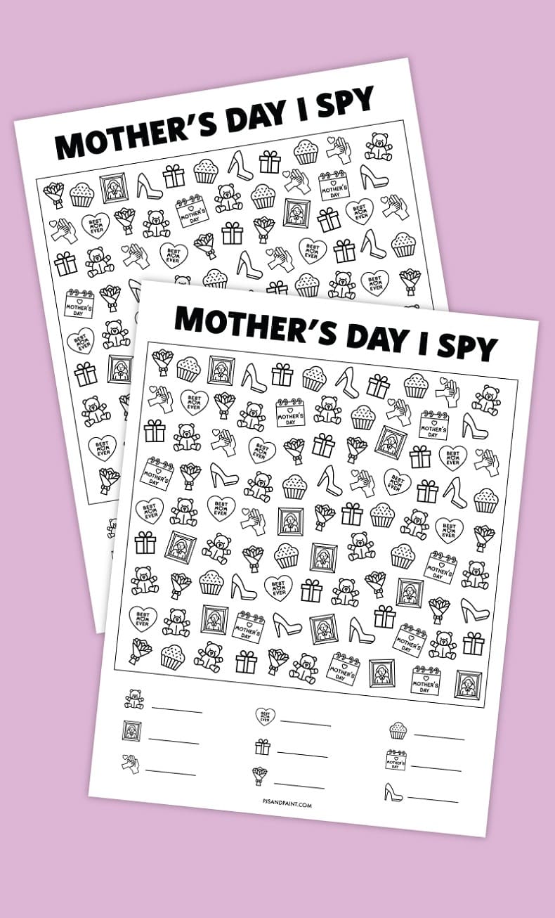 Printable Mother’s Day I Spy Free Download